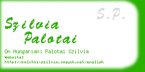 szilvia palotai business card